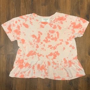 French Laundry The Sweatshirt Project Pink Tie-Dye Top